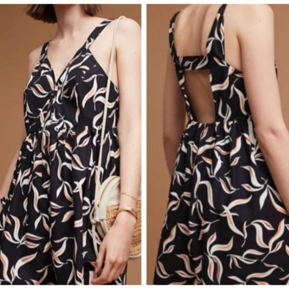 Anthropologie Hei Hei Women's Palma Printed Cutout Sleeveles Romper Shorts Sz M